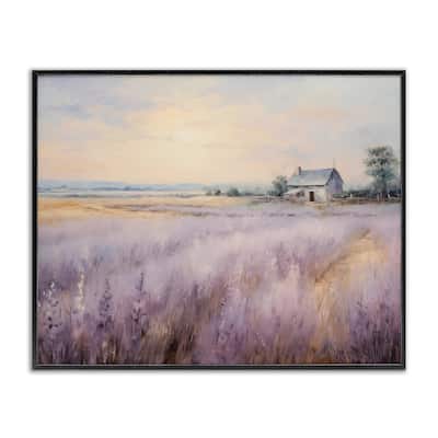 Stupell Lavender Farm Fields Framed Giclee Art Design By Arlington Prints