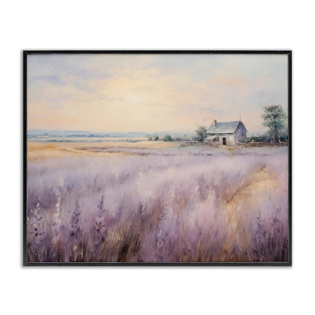 Stupell Lavender Farm Fields Framed Giclee Art Design By Arlington Prints