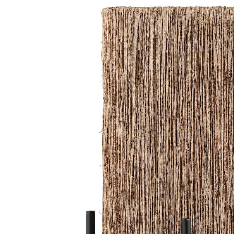 Cooper 16.5" Coastal Minimalist Rattan LED Table Lamp, Brown by JONATHAN Y