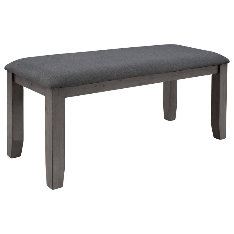 Modern Dining Table with Upholstered Chairs and Bench, Rustic Wooden Dining Table (Set of 6), Casual Coffee Table, Work Surface