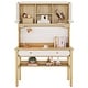 preview thumbnail 11 of 10, 47" Industrial Kids Desk Study Station with Drawer and Hutch for Home