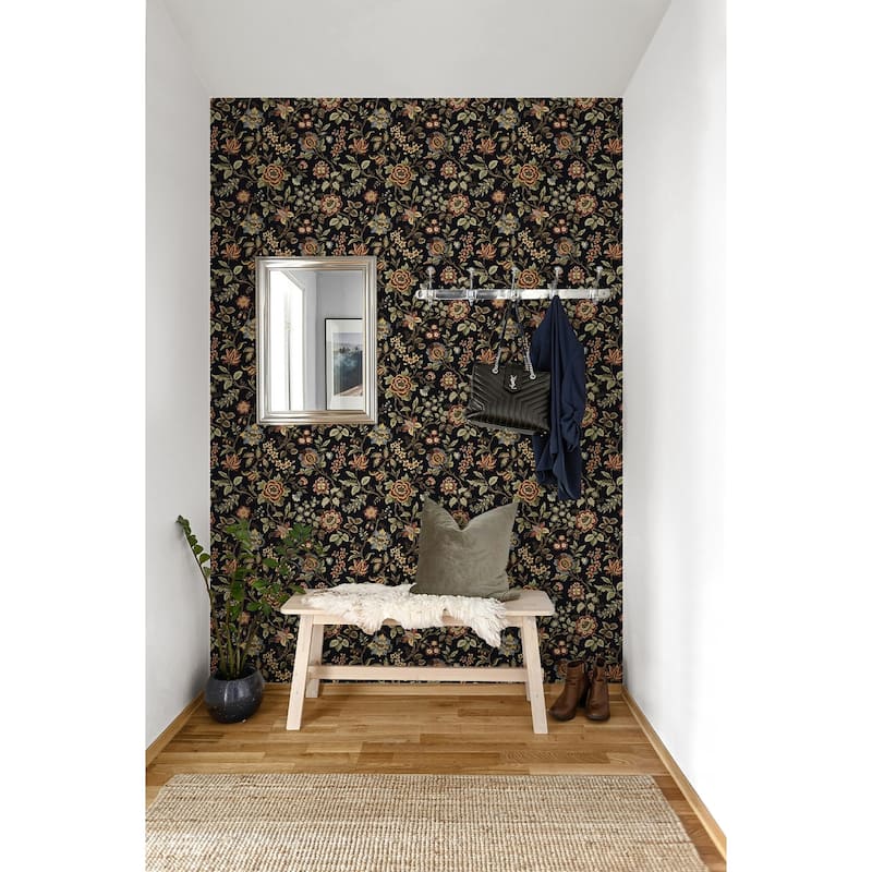 Stacy Garcia Home Jacobean Floral Trail Peel and Stick Wallpaper