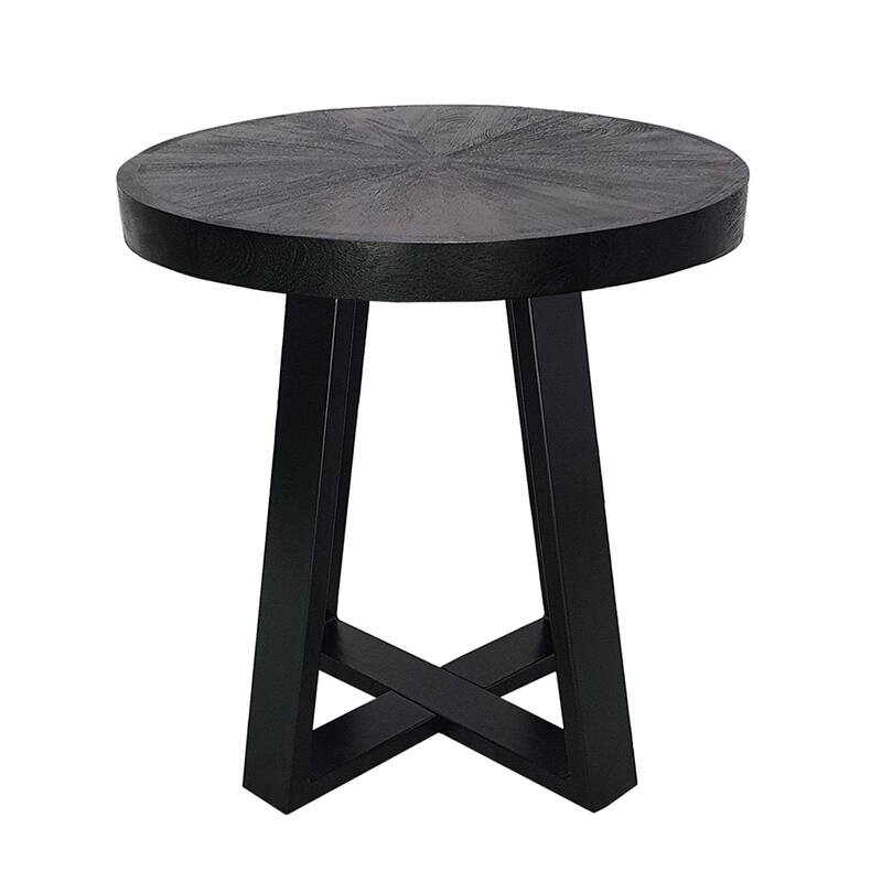 23.5" Mini Round Coffee Table, Minimal Design
