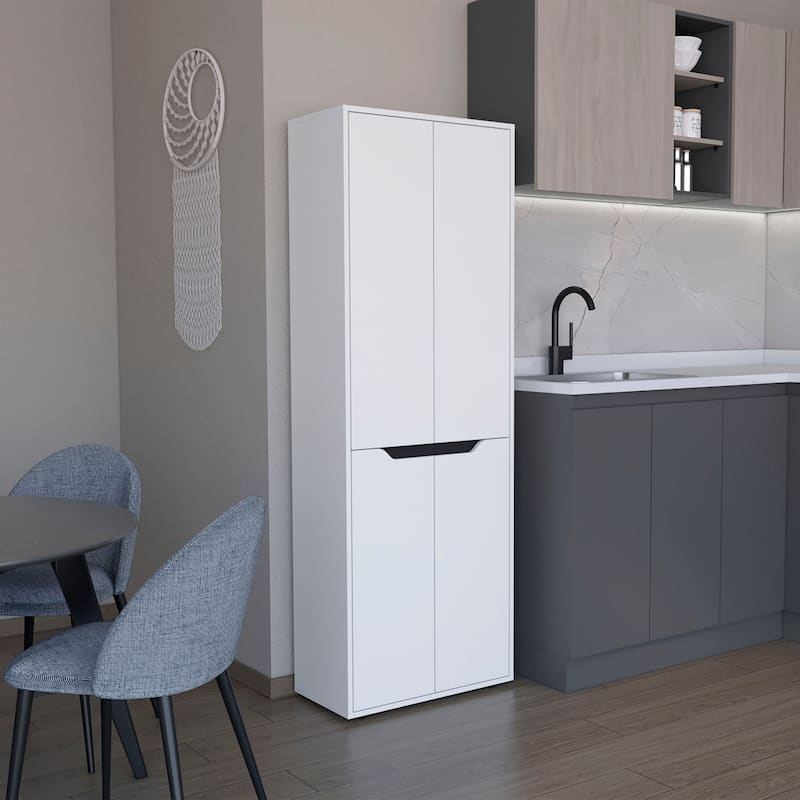 Herrin Storage Cabinet Kitchen Pantry - White