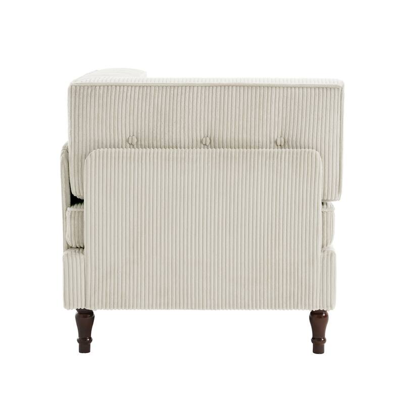 Modern Corduroy Corner Armchair Armless Chair sofa