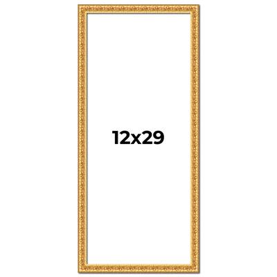 12x29 Frame Gold Real Wood Picture Frame Width 1 inches | Interior