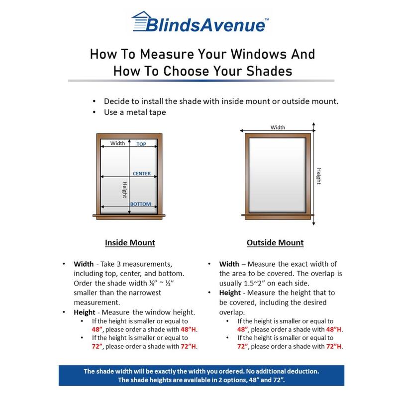 BlindsAvenue Cordless Light Filtering Cellular Honeycomb Shade, 9/16" Single Cell, Fawn