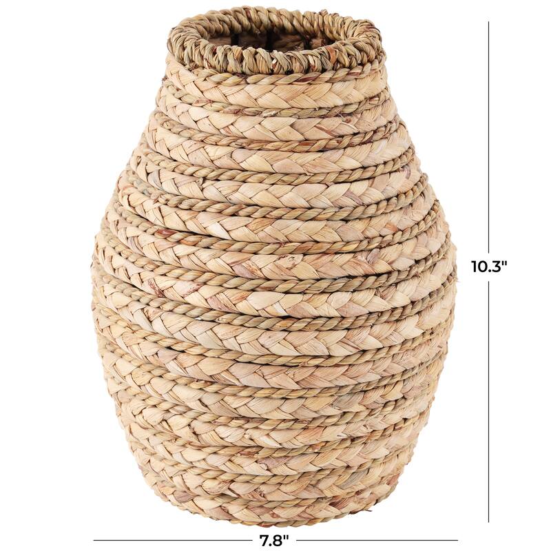 Brown Seagrass Handmade Braided Vase