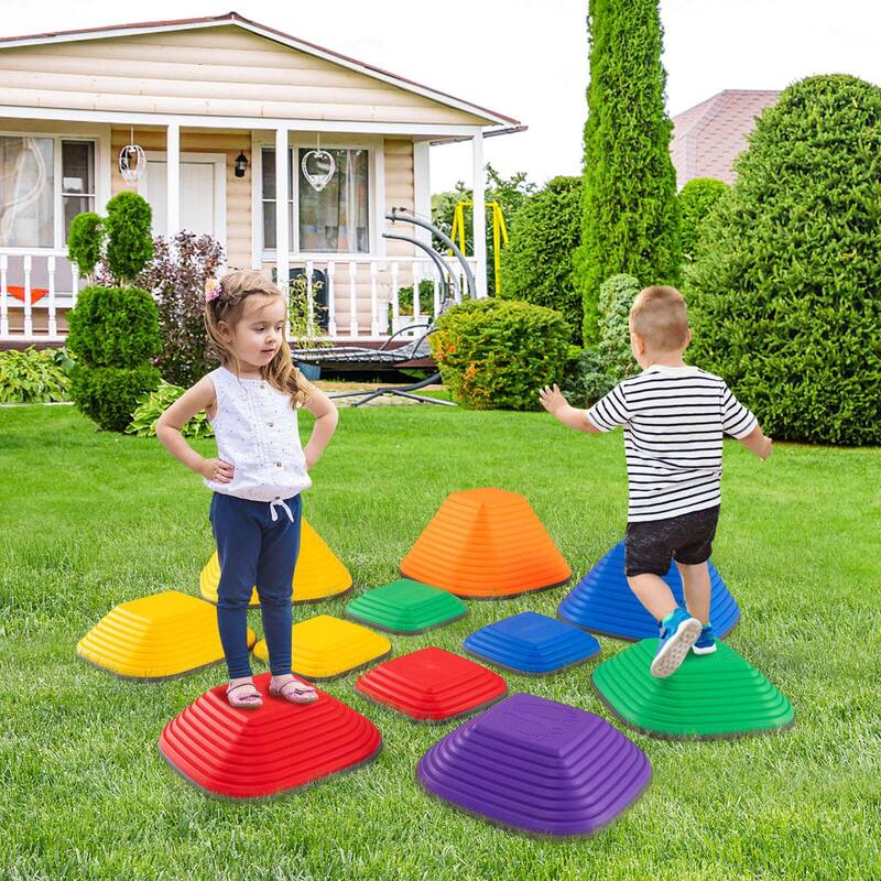 Costway 11 Pcs Colorful Stepping Stones with Full Non-Slip Edging Toys - See Details