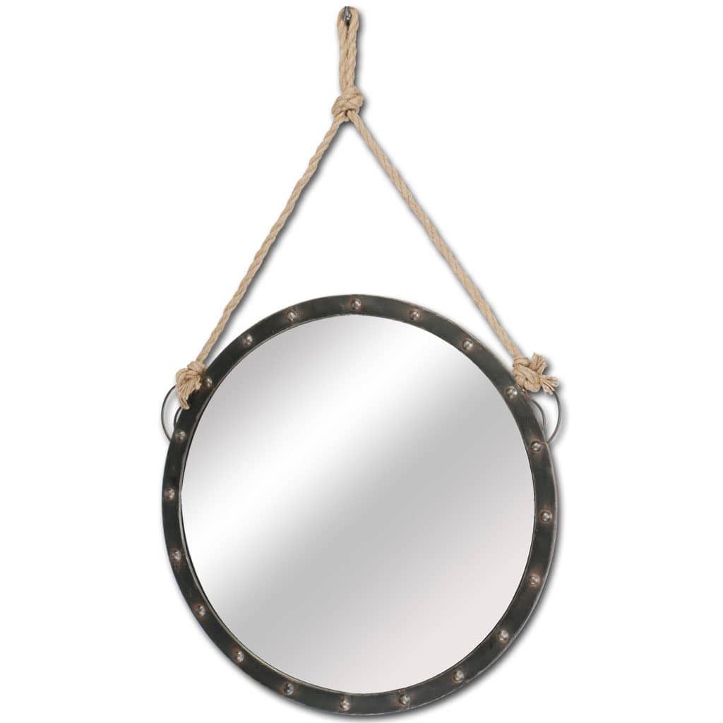 27" Round Metal Frame Wall Mirror - 2.0L x 27.0W x 39.0H