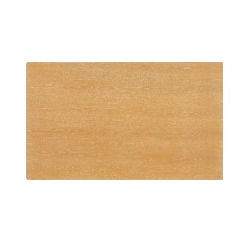 Farmhouse 7-Piece Wood Dining Table Set for 6 Upholstered Chairs Crafted for Comfort and Durability