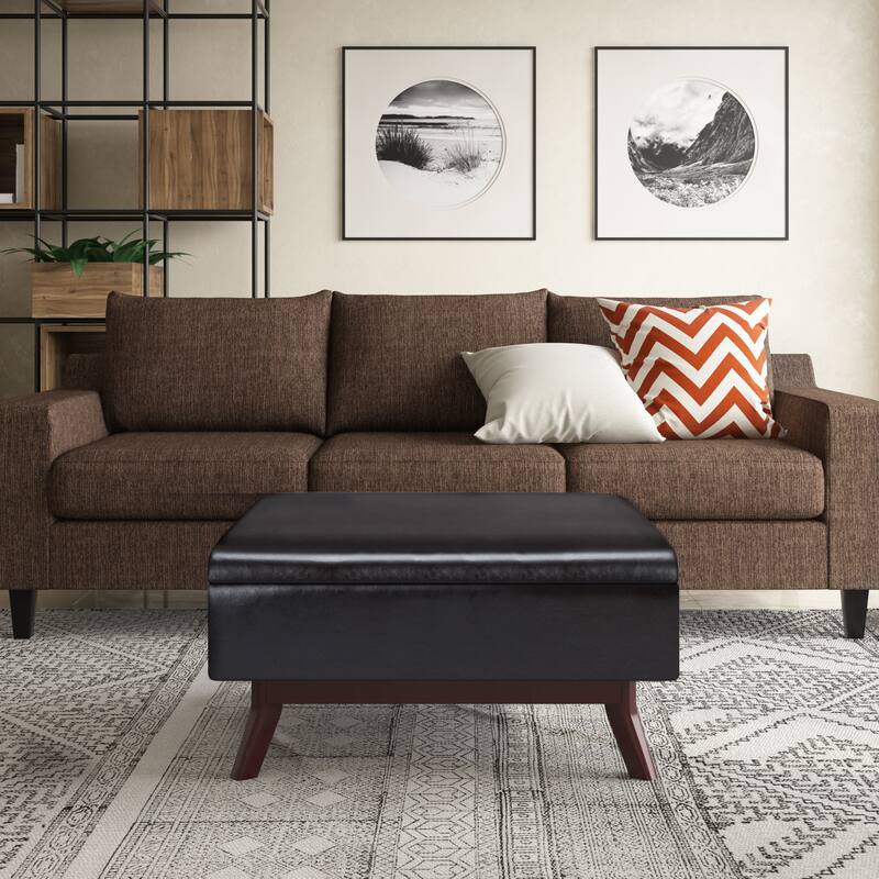 Wyndenhall Ethan Mid-century Modern Rectangular Table Ottoman