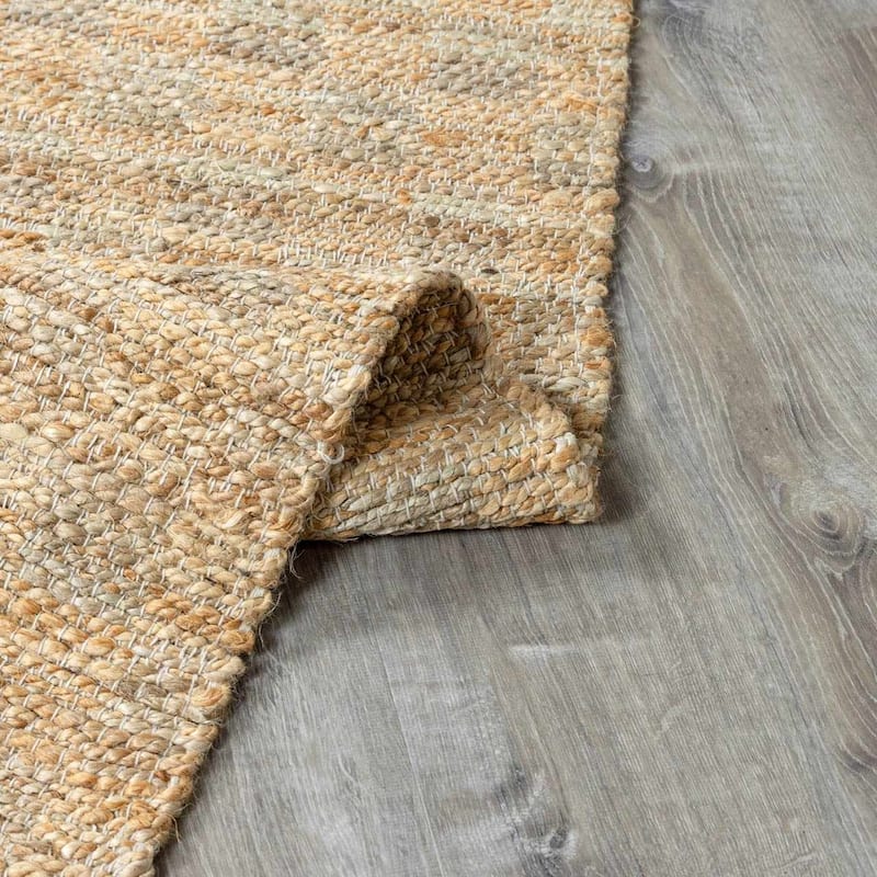 Hauteloom Lonut Jute Living Room, Bedroom Area Rug - Light Brown, Brown - 2' x 3'