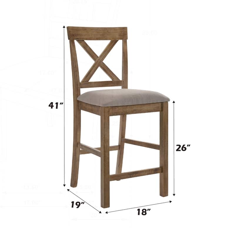Charming Linen Upholstered Counter Height Chairs for Stylish Dining
