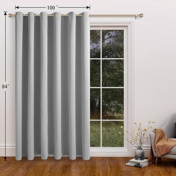 dimension image slide 4 of 9, Wall Room Divider Screens Sound Proof Wide Blackout Curtain, 1 Panel