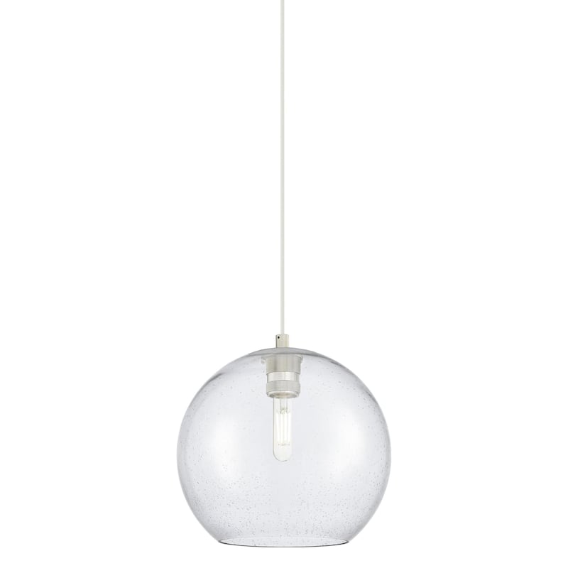 Innovations Lighting 434-1P-10-10 Crown Point Pendant Crown Point 10" - Polished Nickel / Seedy