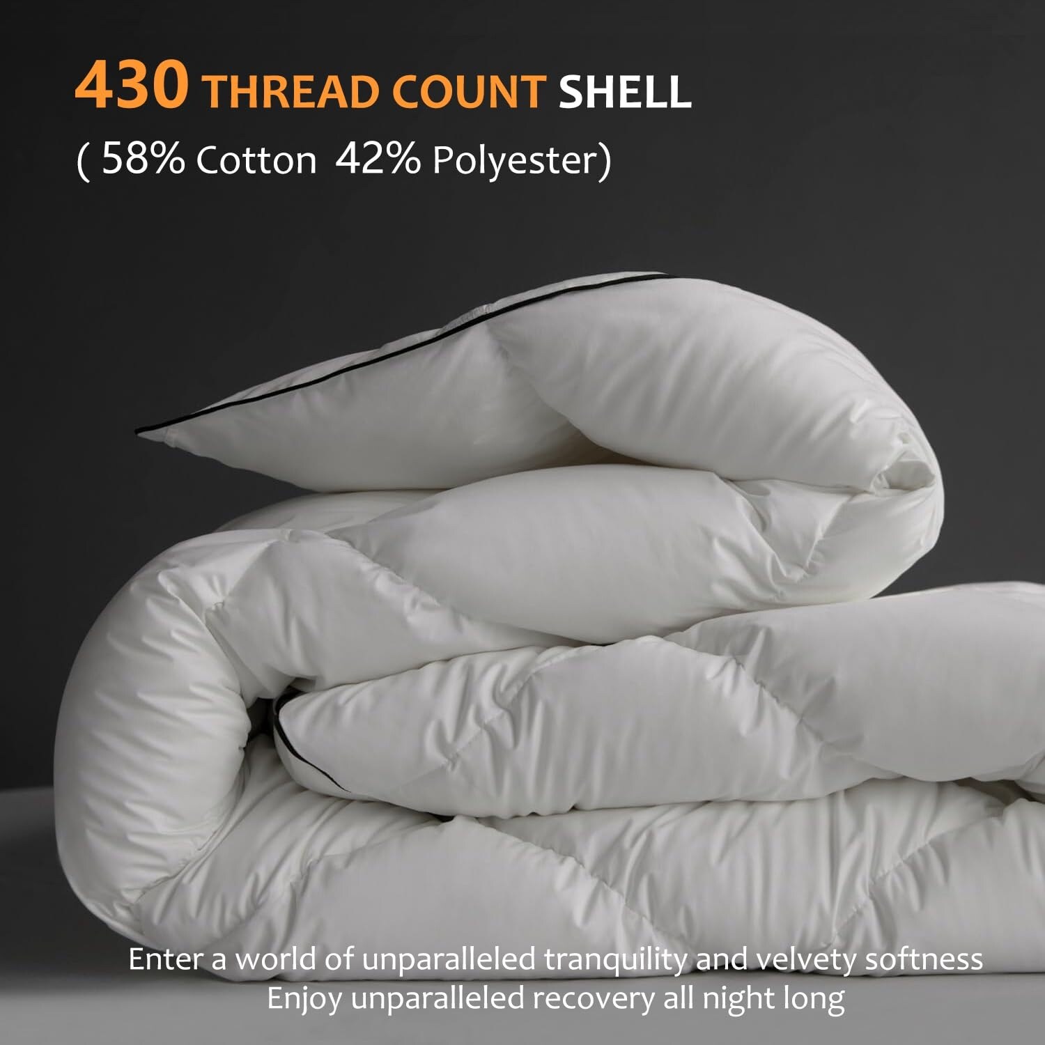 Luxury Goose Down Comforter 750 Fill Power All Season Duvet Insert Medium Warmth Hotel Collection Bed Comforters Fluffy Cozy