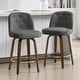 preview thumbnail 97 of 187, 26"/29" Swivel Counter Height Bar Stools, Counter Stools w/ Bentwood Legs Set of 2 - Linen-Grey - Counter Height