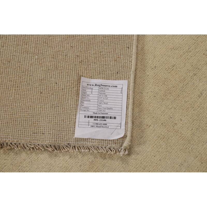 Modern Gabbeh Oriental Area Rug Handmade Wool Carpet - 6'6"x 9'9"
