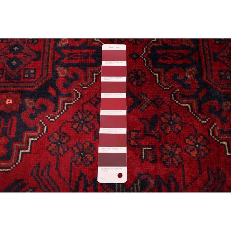 ECARPETGALLERY Hand-knotted Finest Khal Mohammadi Red Wool Rug - 3'1 x 6'7