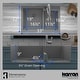 preview thumbnail 44 of 60, Karran 33" Top Mount Large/Small Bowl Quartz Kitchen Sink Kit - 33" x 22" x 9"
