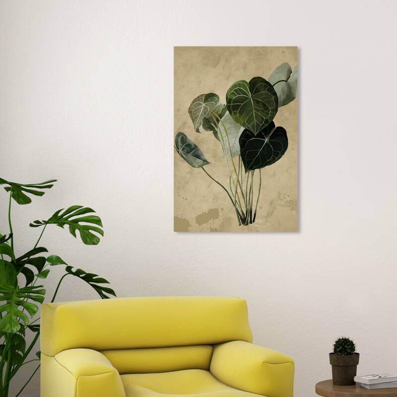Wynwood Studio Canvas Floral and Botanical Botanical Leaf Coupling Green and Dark Green Farmhouse Wall Art Canvas Print - 20 x 30