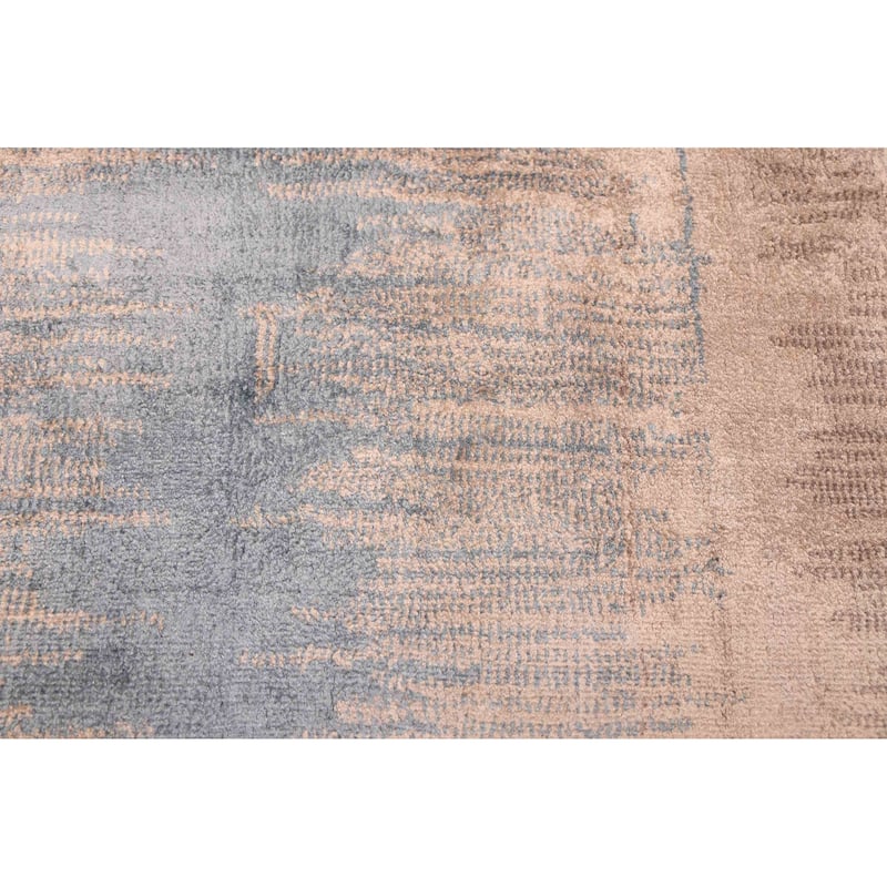 ECARPETGALLERY Hand Loomed Elysian Tan Viscose Rug - 7'9 x 9'6