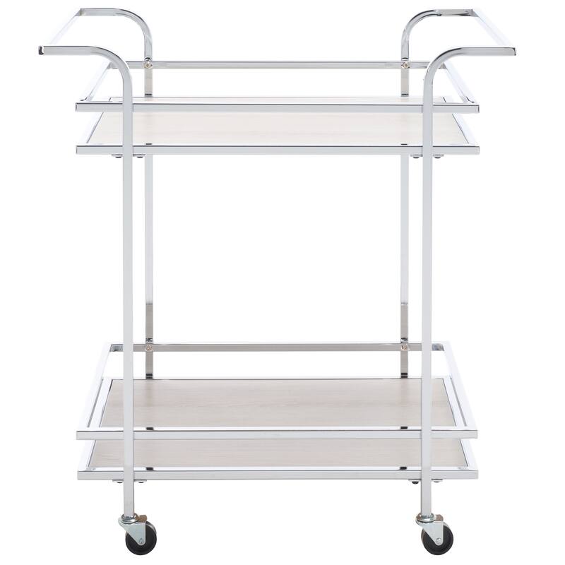 SAFAVIEH Wilma 2-Tier Bar Cart with Handles - 30" L x 18" W x 33" H - 30"Wx18"Dx33"H