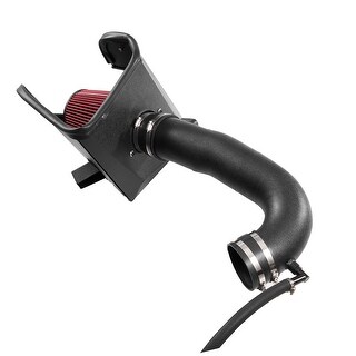 Cold Air Intake System With Heat Shield Kit For 2014-2019 Chevy GMC 1500 5.3L 6.2L – Black Aluminum