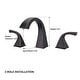 preview thumbnail 11 of 14, BATHLET Widespread Two-Handle Bathroom Faucet With Drain Assembly