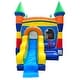 preview thumbnail 1 of 2, Pogo Bounce House Crossover Bounce House with Slide, Deluxe Rainbow