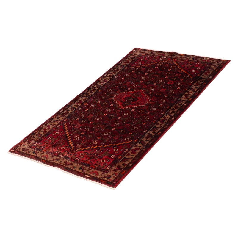 ECARPETGALLERY Hand-knotted Andelz Red Wool Rug - 3'8 x 6'11
