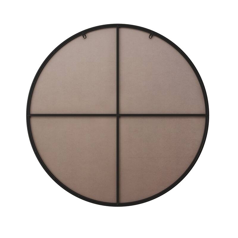 Wall Mirror 28 Inch Black Circular Mirror Metal Framed Round Vanity Mirror