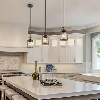 Clear glass kitchen island pendants