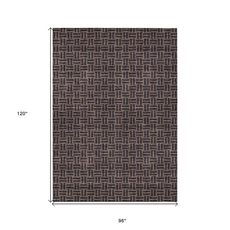 HomeRoots Geometric Transitional Rectangle Outdoor Rug