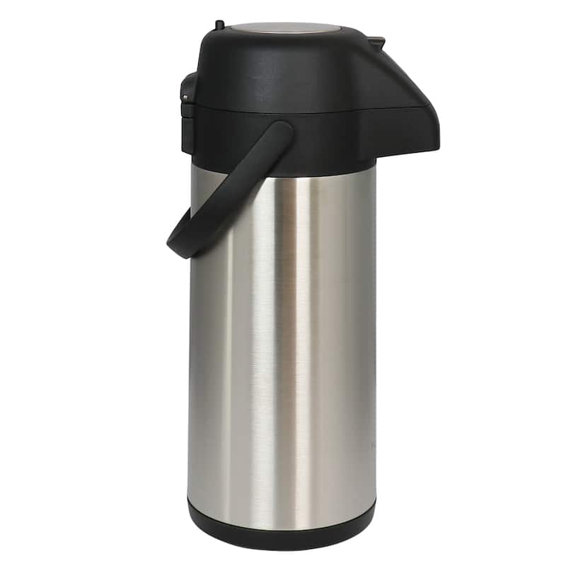 MegaChef 3 Quart Stainless Steel Vacuum Body Pump Cap Air Pot - 3 Liter
