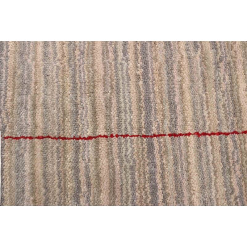 ECARPETGALLERY Hand Loomed Kashkuli Gabbeh Grey Wool Rug - 2'10 x 4'10