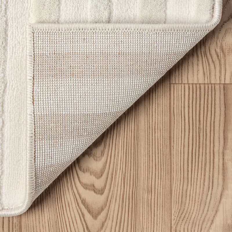 Abani Neutral NTL140 Lines Area Rug