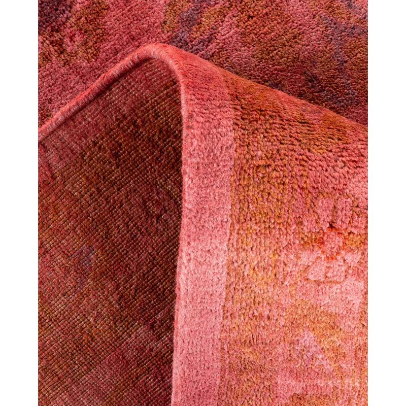 Overdyed One-of-a-Kind Hand-Knotted Area Rug - Pink - 9' 1" x 11' 10"