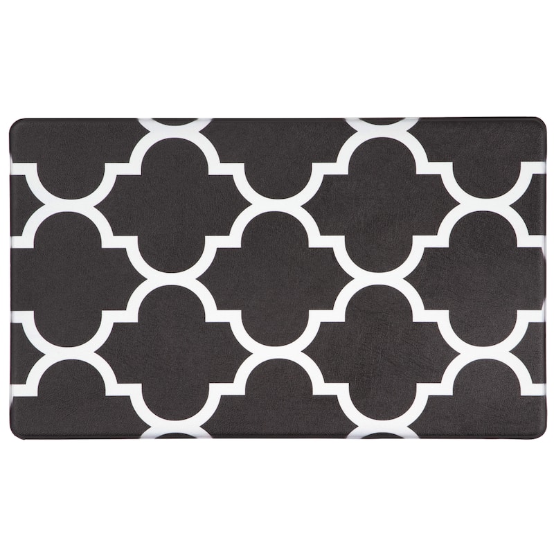 World Rug Gallery Contemporary Modern Moroccan Trellis Anti Fatigue Standing Mat