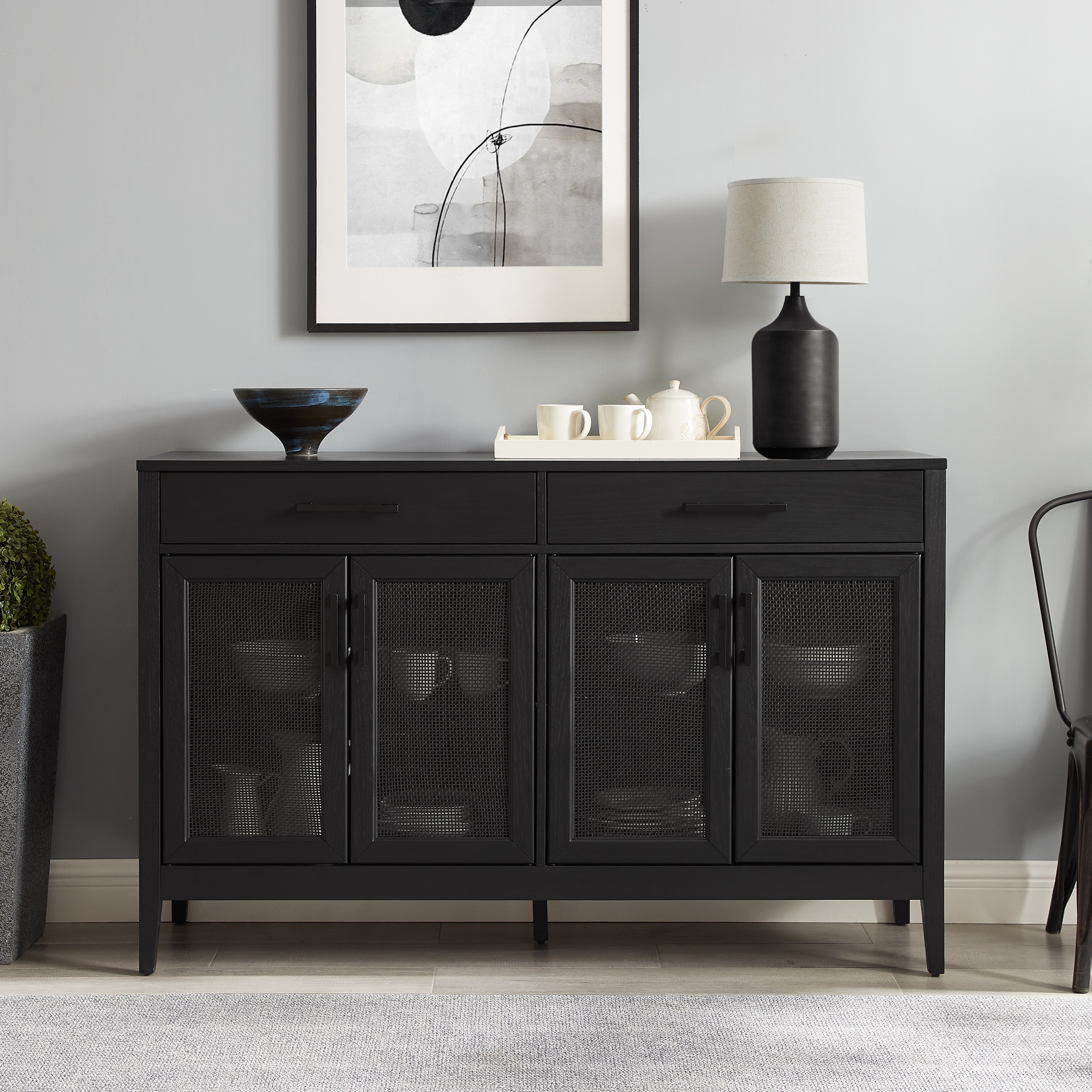 Crosley Milo Sideboard - 15.75"d x 56"w x 36"h