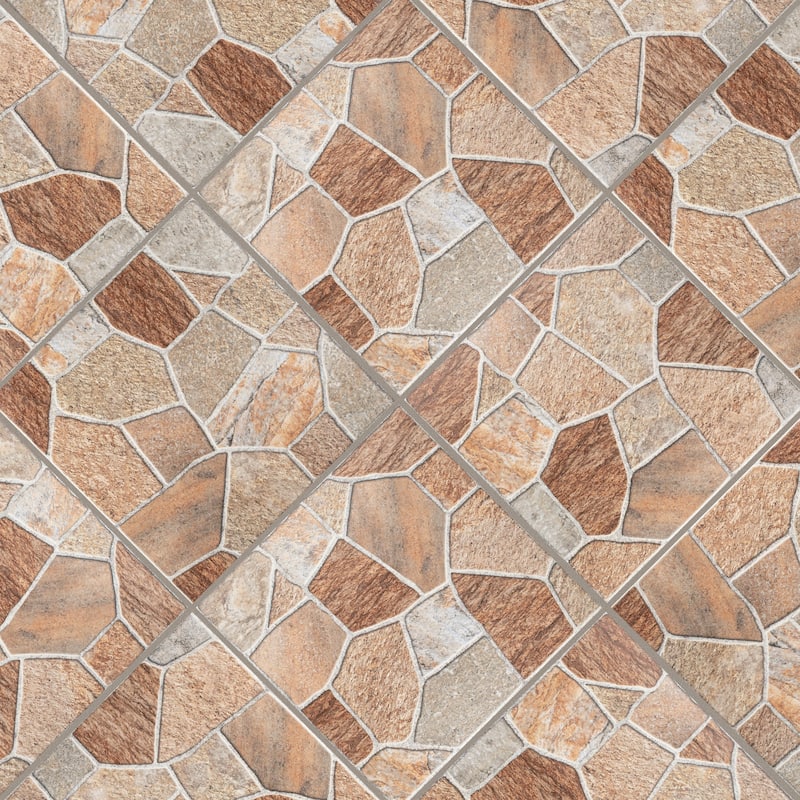 Merola Tile Leticia Beige 17-3/4" x 17-3/4" Ceramic Floor and Wall Tile