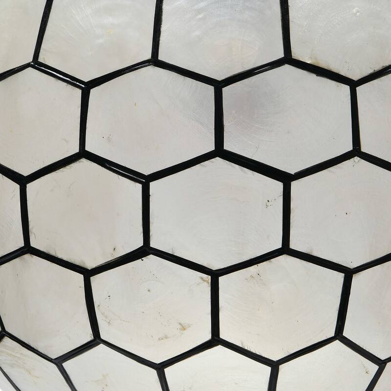 Capiz Honeycomb Globe Pendant Light