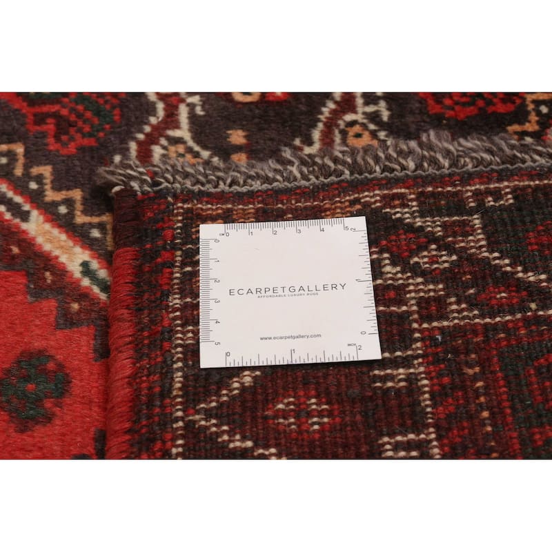 ECARPETGALLERY Hand-knotted Melis Vintage Red Wool Rug - 3'9 x 5'4