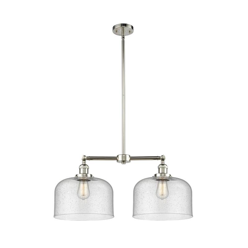 Innovations Lighting X-Large Bell 2 Light 21" Wide Linear Chandelier