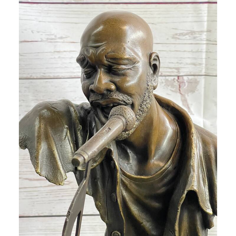 Isaac Hayes Bronze Sculpture African American Black Art Musician Pianist Keyboard