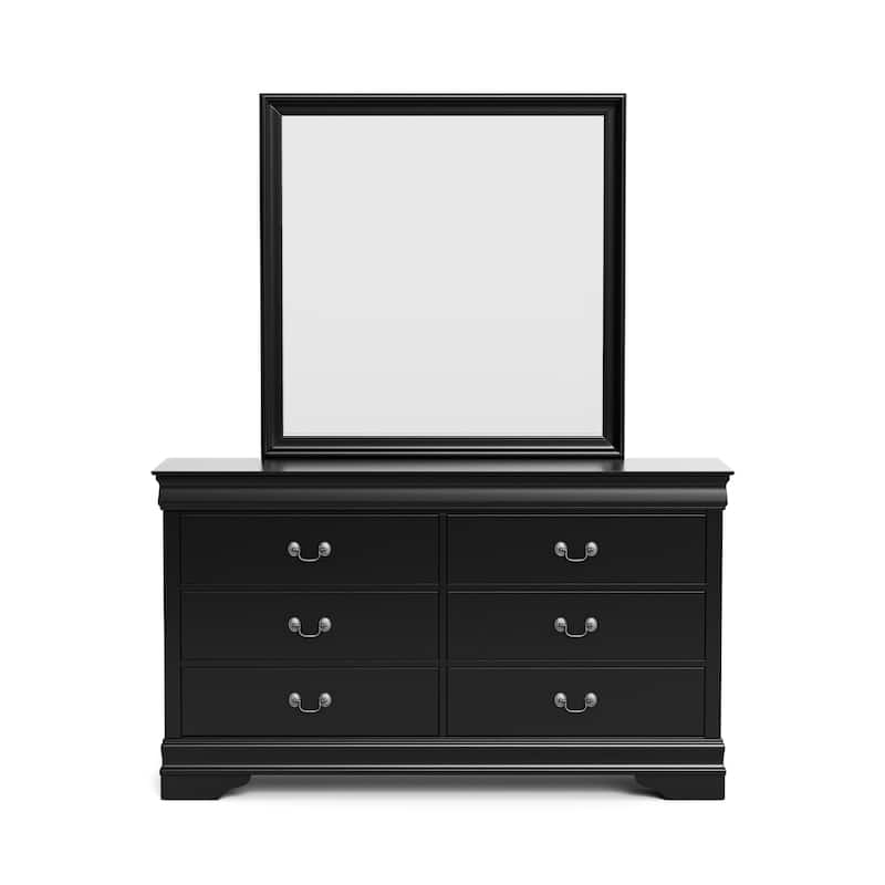 Furniture of America Devi Traditional Solid Wood 2-piece Dresser and Mirror Set