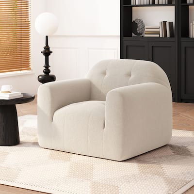 Melrose Textured Boucle Club Chair by Christopher Knight Home