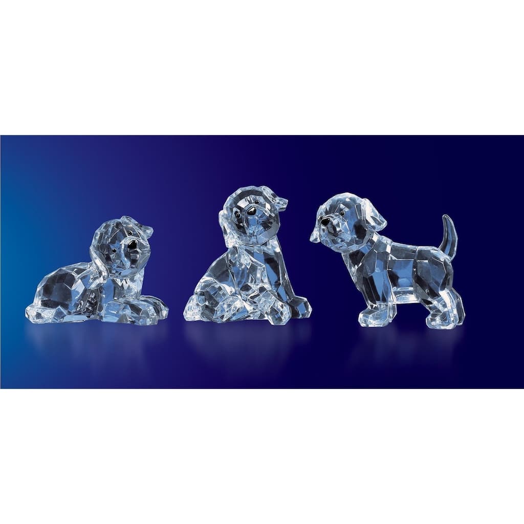 Crystal Dogs Tabletop Figurines - 4" - Set of 6