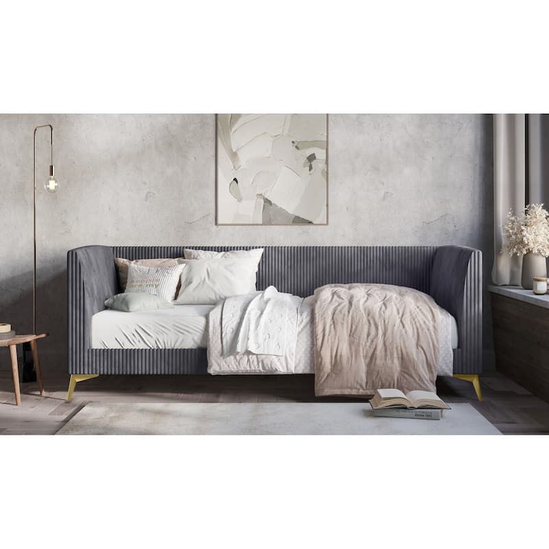 Elsie Twin Upholstered Daybed - Grey